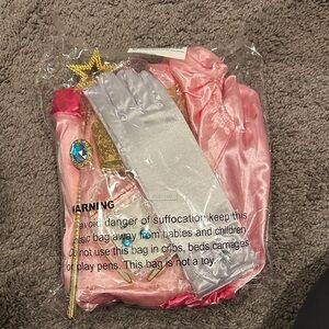 Pink Princess peach Costume Set with white Gloves
